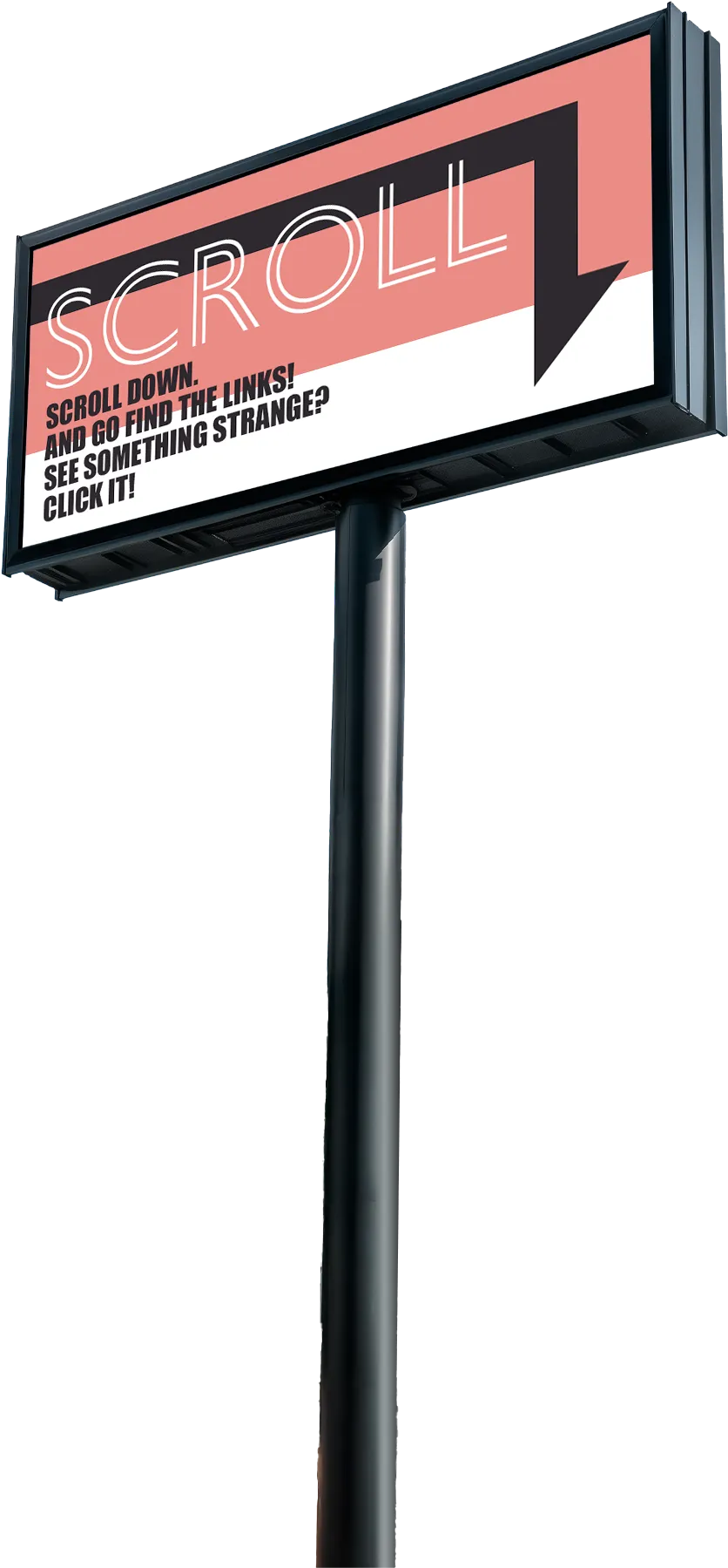 SCROLLの文字がある看板